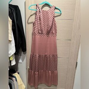 TED BAKER Dusty Pink Polka Dot Dress